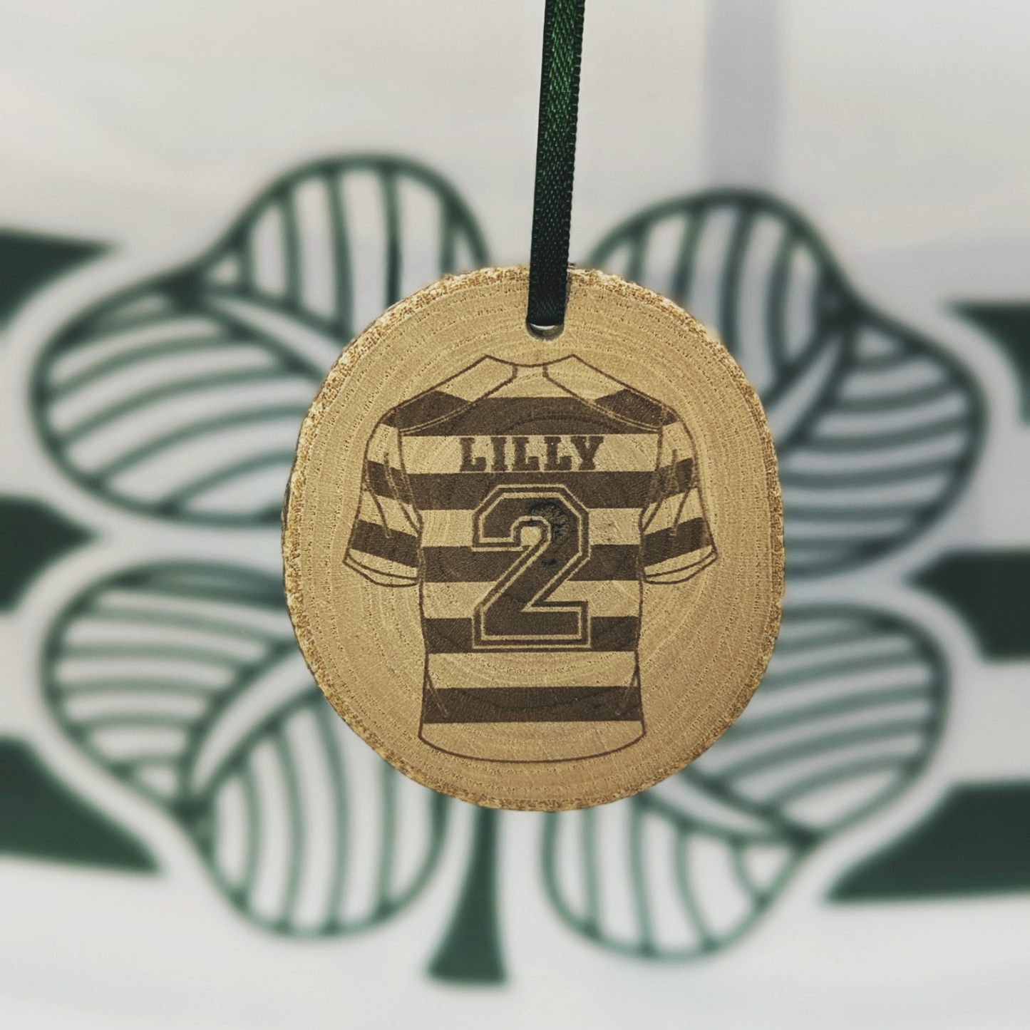 Custom name Hooped shirt - bauble + free stickers