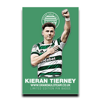 Kieran Tierney pin badge + Free stickers