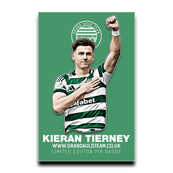 Kieran Tierney pin badge + Free stickers
